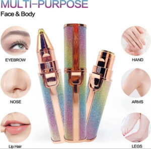 2 in 1 Electric Eyebrow Trimmer and Shaver, Flawless Hair Remover For Women, Flawless Facial Machine Razor, Painless